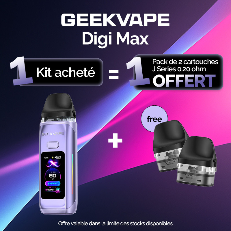 Pack Offre - Kit Pod Digi Max 3000mAh - Geekvape 1+1 pack de cartouches