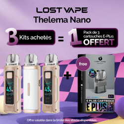 Pack Offre - Kit Thelema Nano - Lost Vape - 3+1 pack de cartouches