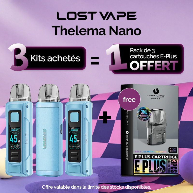 Pack Offre - Kit Thelema Nano - Lost Vape - 3+1 pack de cartouches