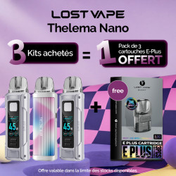Pack Offre - Kit Thelema Nano - Lost Vape - 3+1 pack de cartouches
