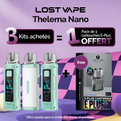 Pack Offre - Kit Thelema Nano - Lost Vape - 3+1 pack de cartouches