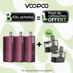 Pack Offre - Kit Pod Doric Go 2600mAh - Voopoo 3+1 pack de cartouches