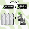 Pack Offre - Kit Pod Doric Go 2600mAh - Voopoo 3+1 pack de cartouches