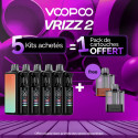 Pack Offre - Kit Pod Vrizz 2 1350mAh - Voopoo 5+1 pack de cartouches