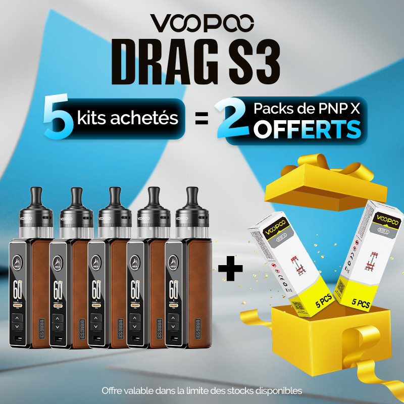 Pack Offre - Kit Pod Drag S3 - Voopoo 5+2 pack PnP-x V2