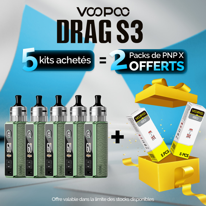 Pack Offre - Kit Pod Drag S3 - Voopoo 5+2 pack PnP-x V2