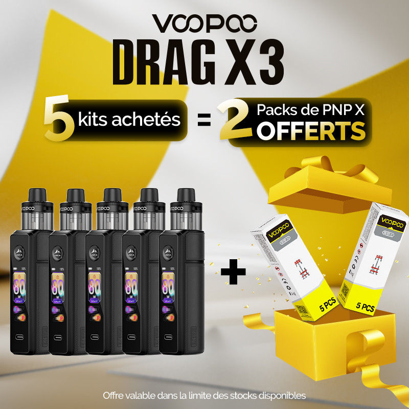 Pack Offre - Kit Pod Drag X3 - Voopoo 5+2 packs PnP-x V2