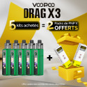 Pack Offre - Kit Pod Drag X3 - Voopoo 5+2 packs PnP-x V2