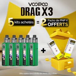 Pack Offre - Kit Pod Drag X3 - Voopoo 5+2 packs PnP-x V2