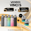 Pack Offre - Kit Pod Vinci S 2000mAh - Voopoo 5+1 pack de cartouches