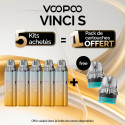 Pack Offre - Kit Pod Vinci S 2000mAh - Voopoo 5+1 pack de cartouches