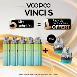 Pack Offre - Kit Pod Vinci S 2000mAh - Voopoo 5+1 pack de cartouches