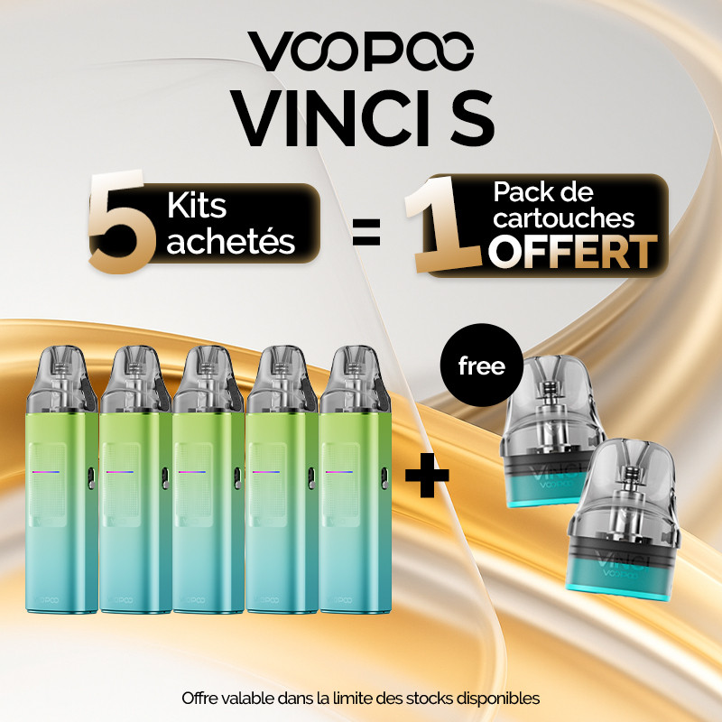 Pack Offre - Kit Pod Vinci S 2000mAh - Voopoo 5+1 pack de cartouches