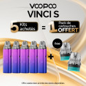 Pack Offre - Kit Pod Vinci S 2000mAh - Voopoo 5+1 pack de cartouches