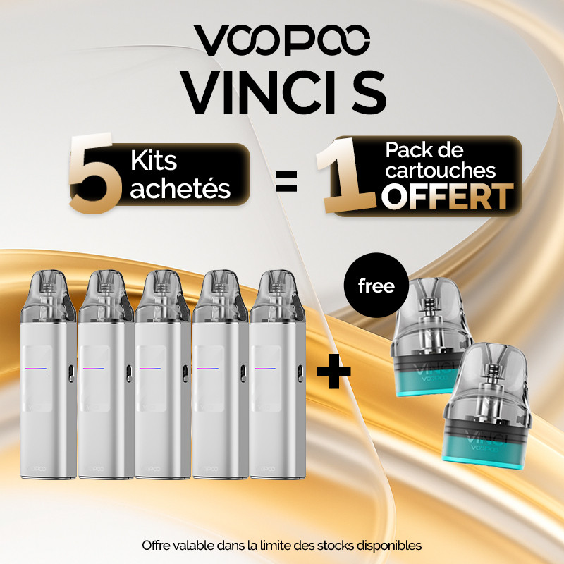Pack Offre - Kit Pod Vinci S 2000mAh - Voopoo 5+1 pack de cartouches