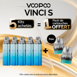 Pack Offre - Kit Pod Vinci S 2000mAh - Voopoo 5+1 pack de cartouches