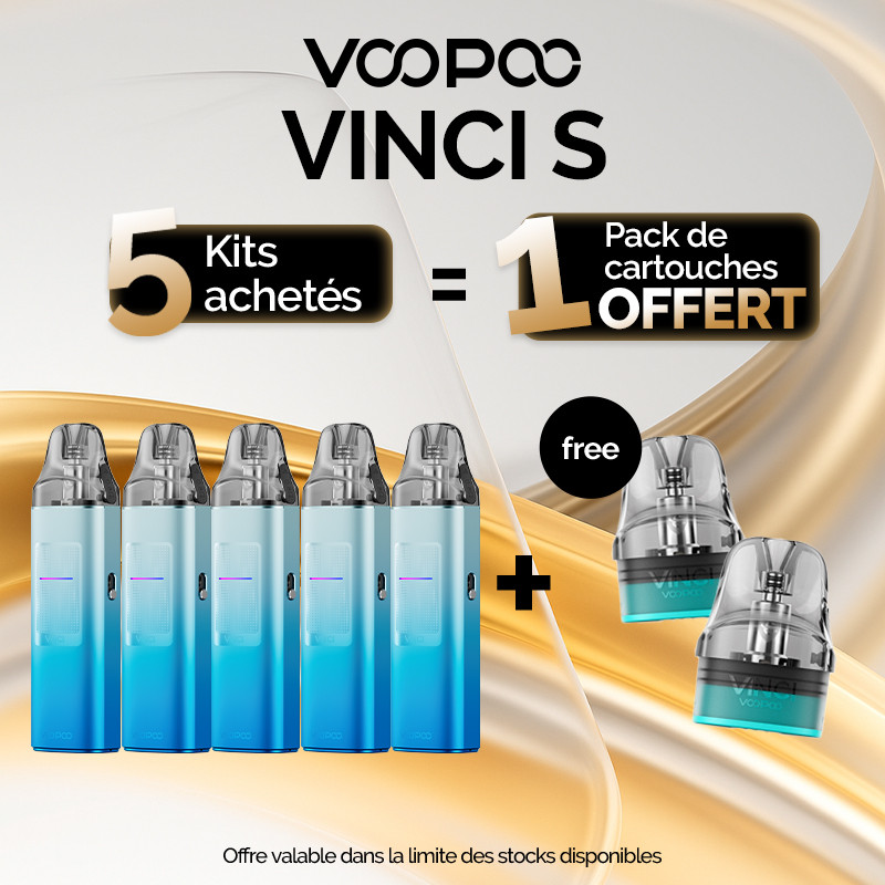 Pack Offre - Kit Pod Vinci S 2000mAh - Voopoo 5+1 pack de cartouches