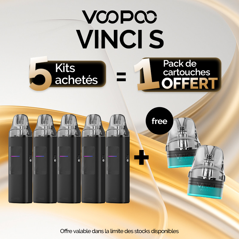Pack Offre - Kit Pod Vinci S 2000mAh - Voopoo 5+1 pack de cartouches
