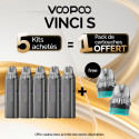 Pack Offre - Kit Pod Vinci S 2000mAh - Voopoo 5+1 pack de cartouches
