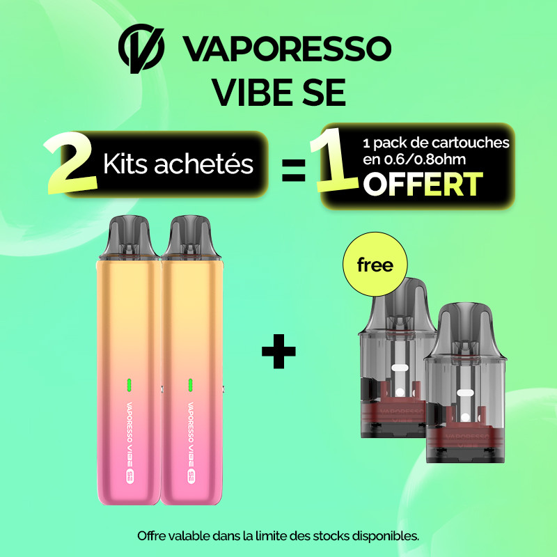 Pack Offre - Kit Pod Vibe SE 1100mAh - Vaporesso 2+1 pack de cartouches