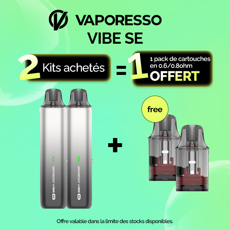 Pack Offre - Kit Pod Vibe SE 1100mAh - Vaporesso 2+1 pack de cartouches