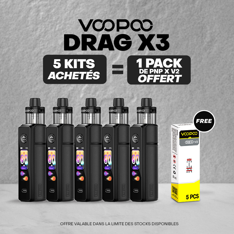 Pack Offre - Kit Pod Drag X3 - Voopoo 5+1 pack PnP-x V2