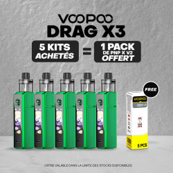 Pack Offre - Kit Pod Drag X3 - Voopoo 5+1 pack PnP-x V2