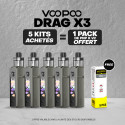 Pack Offre - Kit Pod Drag X3 - Voopoo 5+1 pack PnP-x V2
