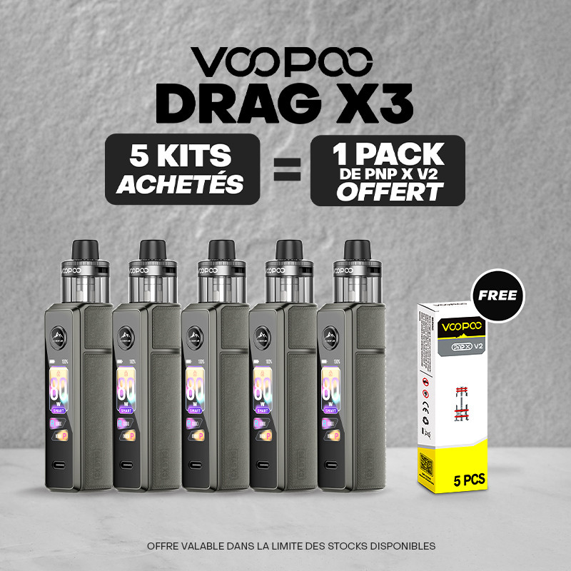Pack Offre - Kit Pod Drag X3 - Voopoo 5+1 pack PnP-x V2