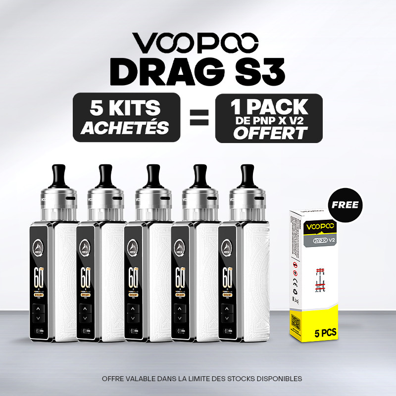 Pack Offre - Kit Pod Drag S3 - Voopoo 5+1 pack PnP-x V2