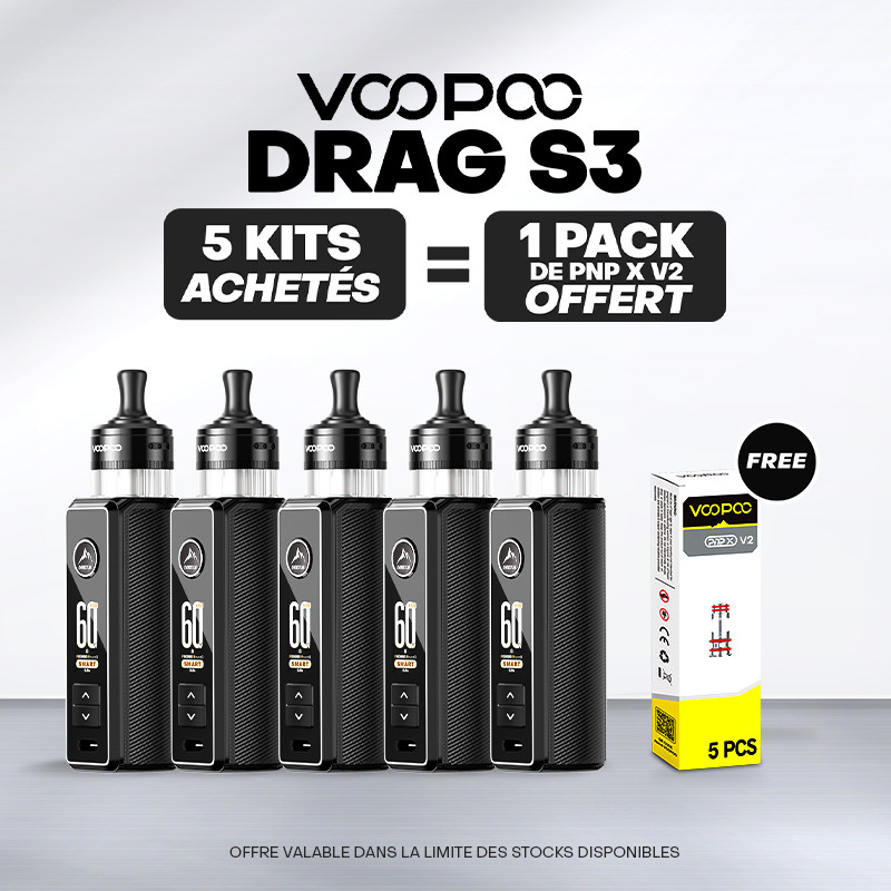 Pack Offre - Kit Pod Drag S3 - Voopoo 5+1 pack PnP-x V2