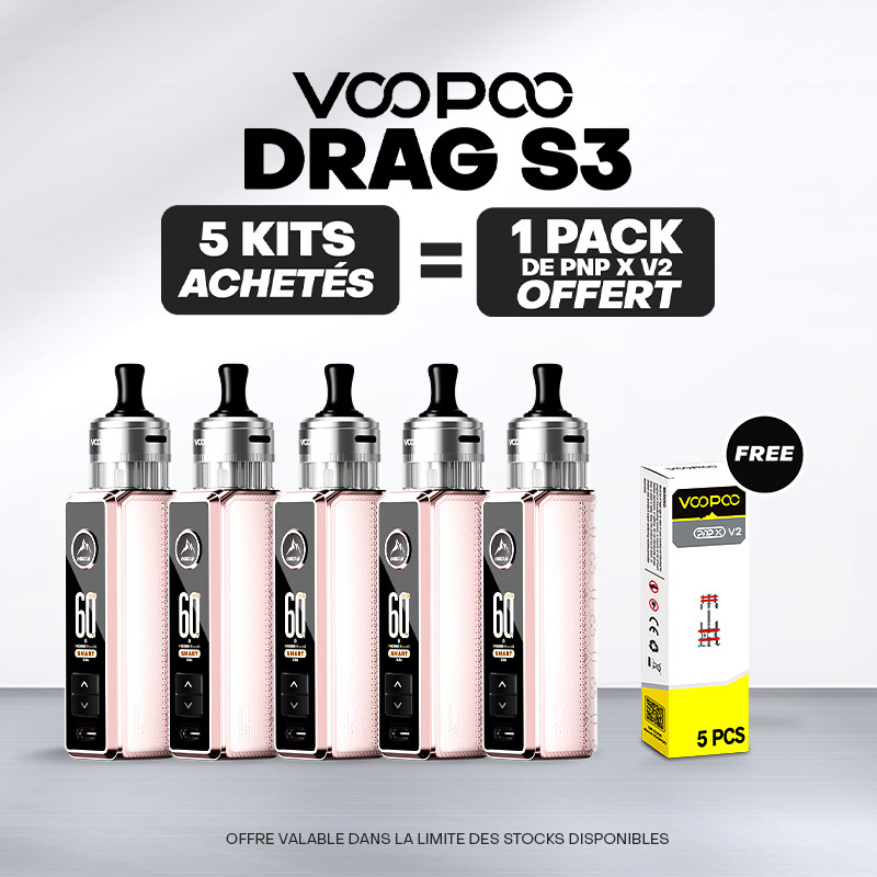 Pack Offre - Kit Pod Drag S3 - Voopoo 5+1 pack PnP-x V2