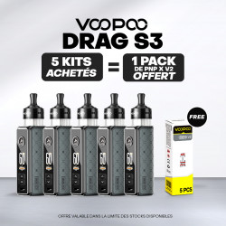 Pack Offre - Kit Pod Drag S3 - Voopoo 5+1 pack PnP-x V2