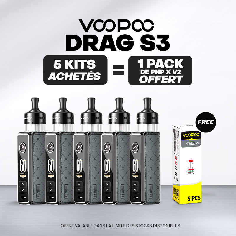 Pack Offre - Kit Pod Drag S3 - Voopoo 5+1 pack PnP-x V2