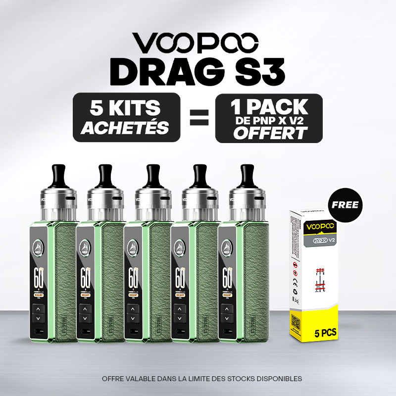 Pack Offre - Kit Pod Drag S3 - Voopoo 5+1 pack PnP-x V2