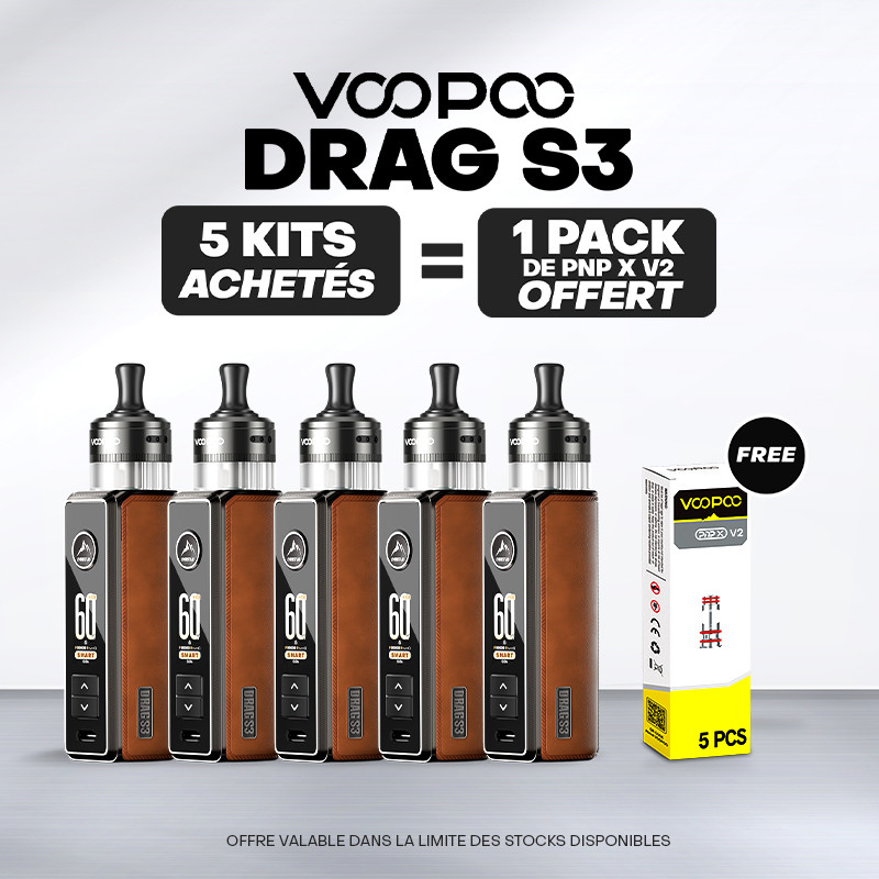 Pack Offre - Kit Pod Drag S3 - Voopoo 5+1 pack PnP-x V2