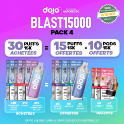 Pack Offre - Puff Dojo Blast 15K - Dojo by Vaporesso 30+15+10 cartouches