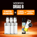 Pack Offre - Kit Drag 6 220w avec Uforce-X II - Voopoo 3+1 pack PnP-X V2 + 1x50ml