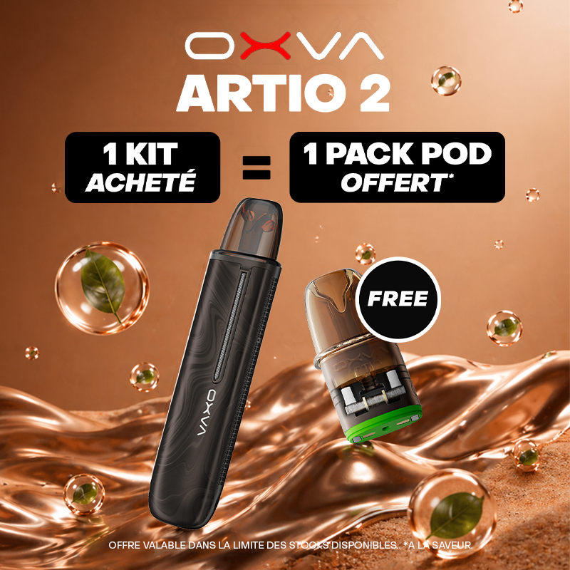 Pack Offre - Kit Pod Artio 2 900mAh 2ml - OXVA 1+1 pack de pods