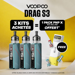 Pack Offre - Kit Pod Drag S3 avec PnP-X MTL - Voopoo 3+1 pack PnP-X