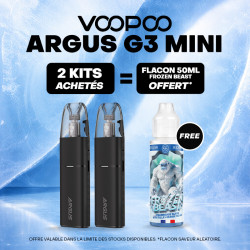 Pack Offre - Kit Pod Argus G3 Mini 1350mAh - Voopoo 2+1x50ml
