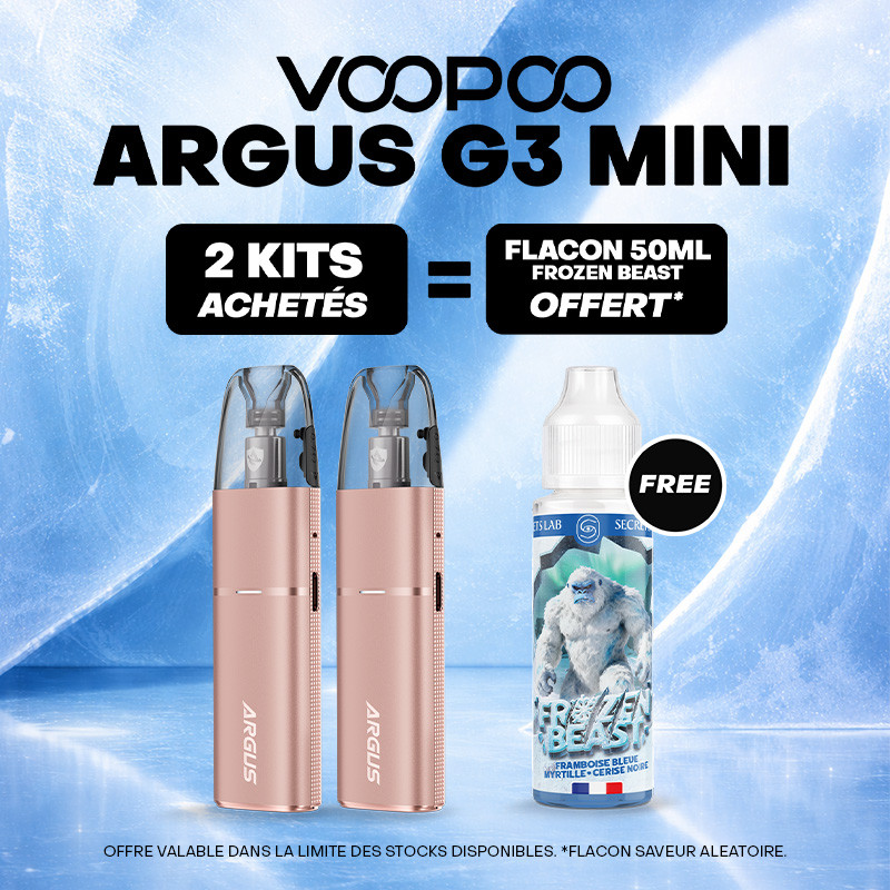 Pack Offre - Kit Pod Argus G3 Mini 1350mAh - Voopoo 2+1x50ml