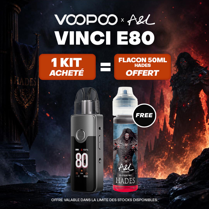 Pack Offre - Kit Pod Vinci E80 3000mAh – Voopoo 1 + 1 Hades 50ml