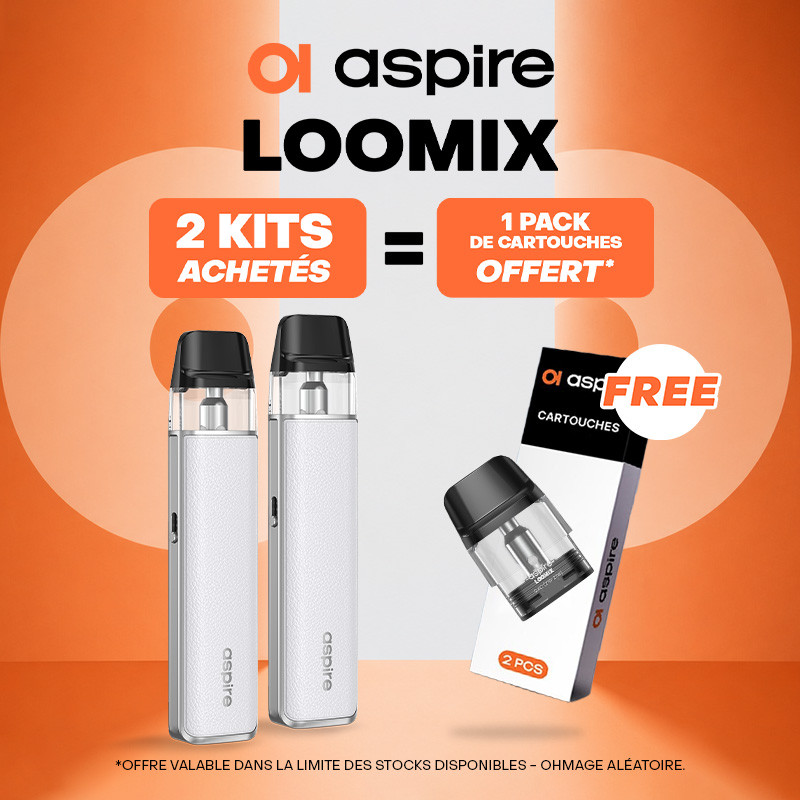 Pack Offre - Kit Pod Loomix 1500mAh - Aspire 2+1 pack de pods