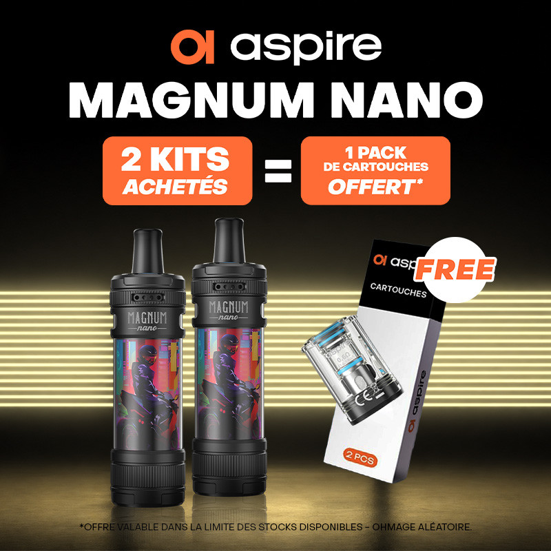 Pack Offre - Kit Pod Magnum Nano 1800mAh - Aspire 2+1 pack de pods