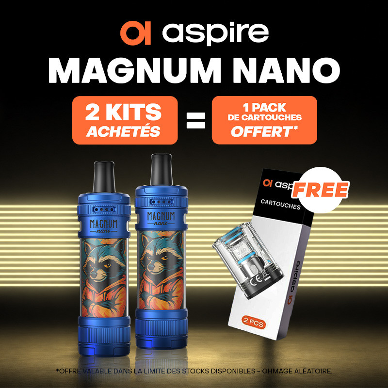 Pack Offre - Kit Pod Magnum Nano 1800mAh - Aspire 2+1 pack de pods