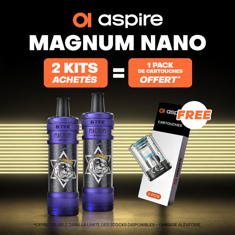 Pack Offre - Kit Pod Magnum Nano 1800mAh - Aspire 2+1 pack de pods