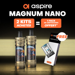 Pack Offre - Kit Pod Magnum Nano 1800mAh - Aspire 2+1 pack de pods