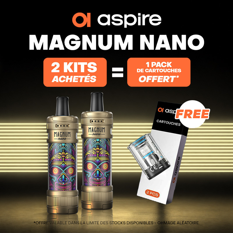 Pack Offre - Kit Pod Magnum Nano 1800mAh - Aspire 2+1 pack de pods