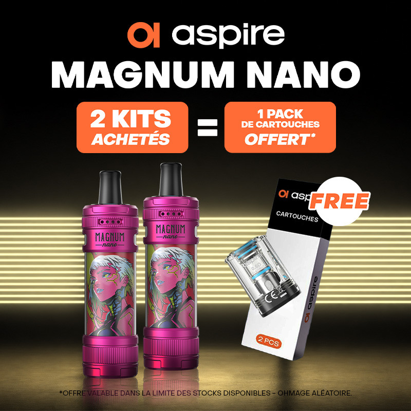 Pack Offre - Kit Pod Magnum Nano 1800mAh - Aspire 2+1 pack de pods